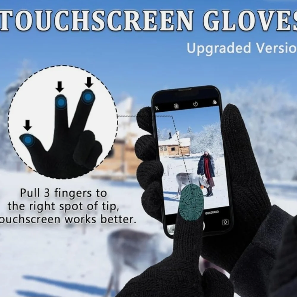 Gloves - Winter Touch Screen Thermal Gloves For Men Or Womam